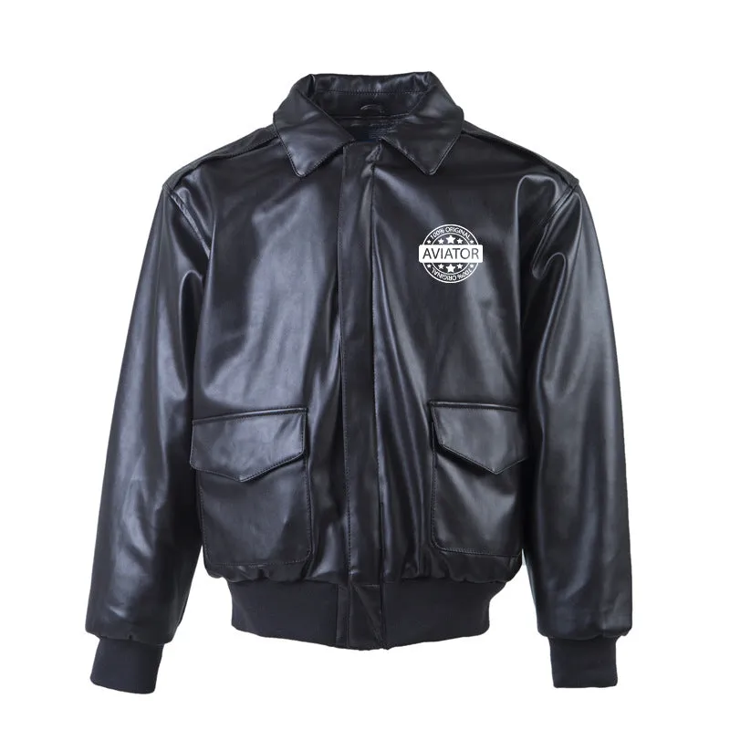 100 Original Aviator Designed Leather Bomber Jackets (NO Fur)