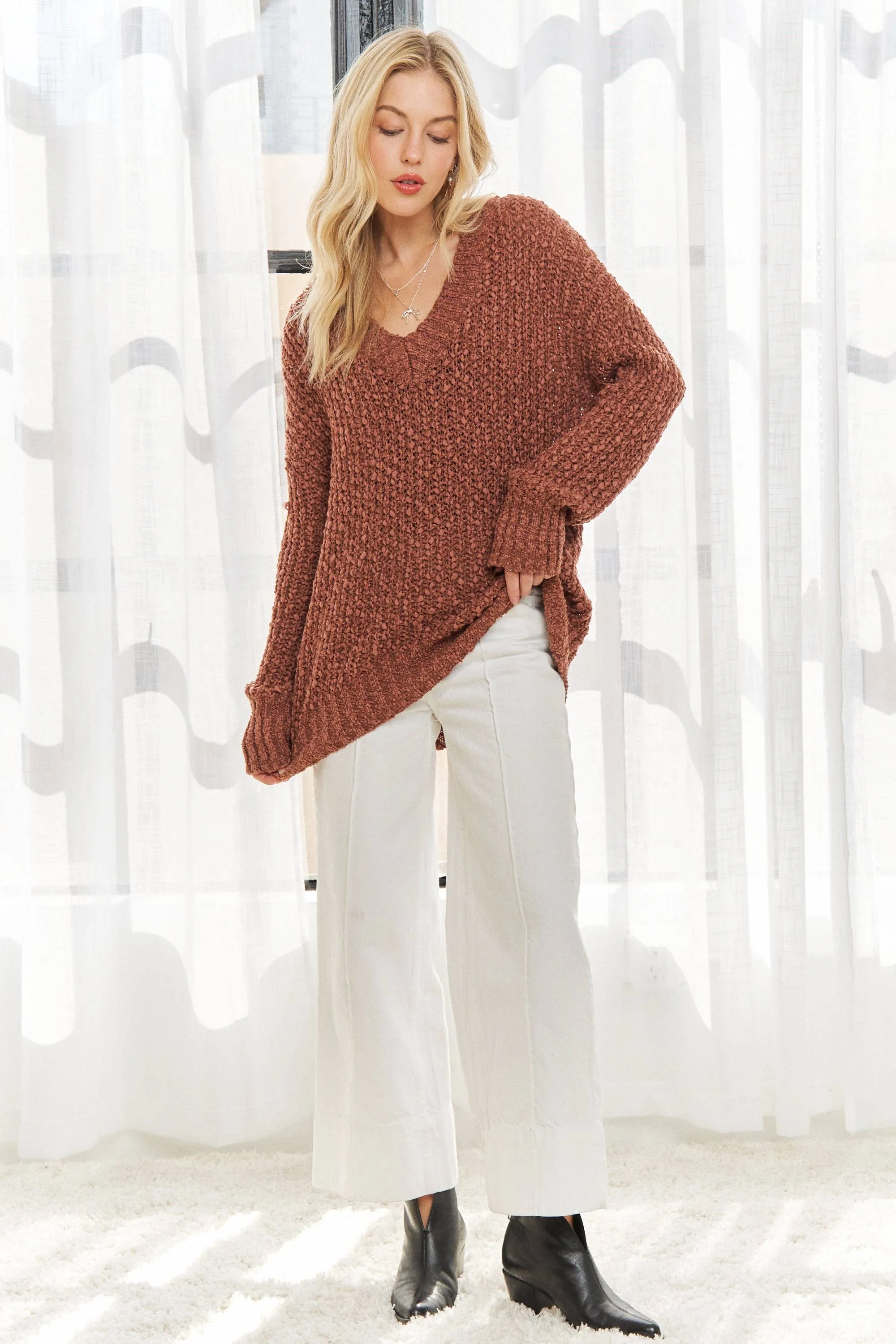 Adora Reg/Plus Chunky Knit Sweater