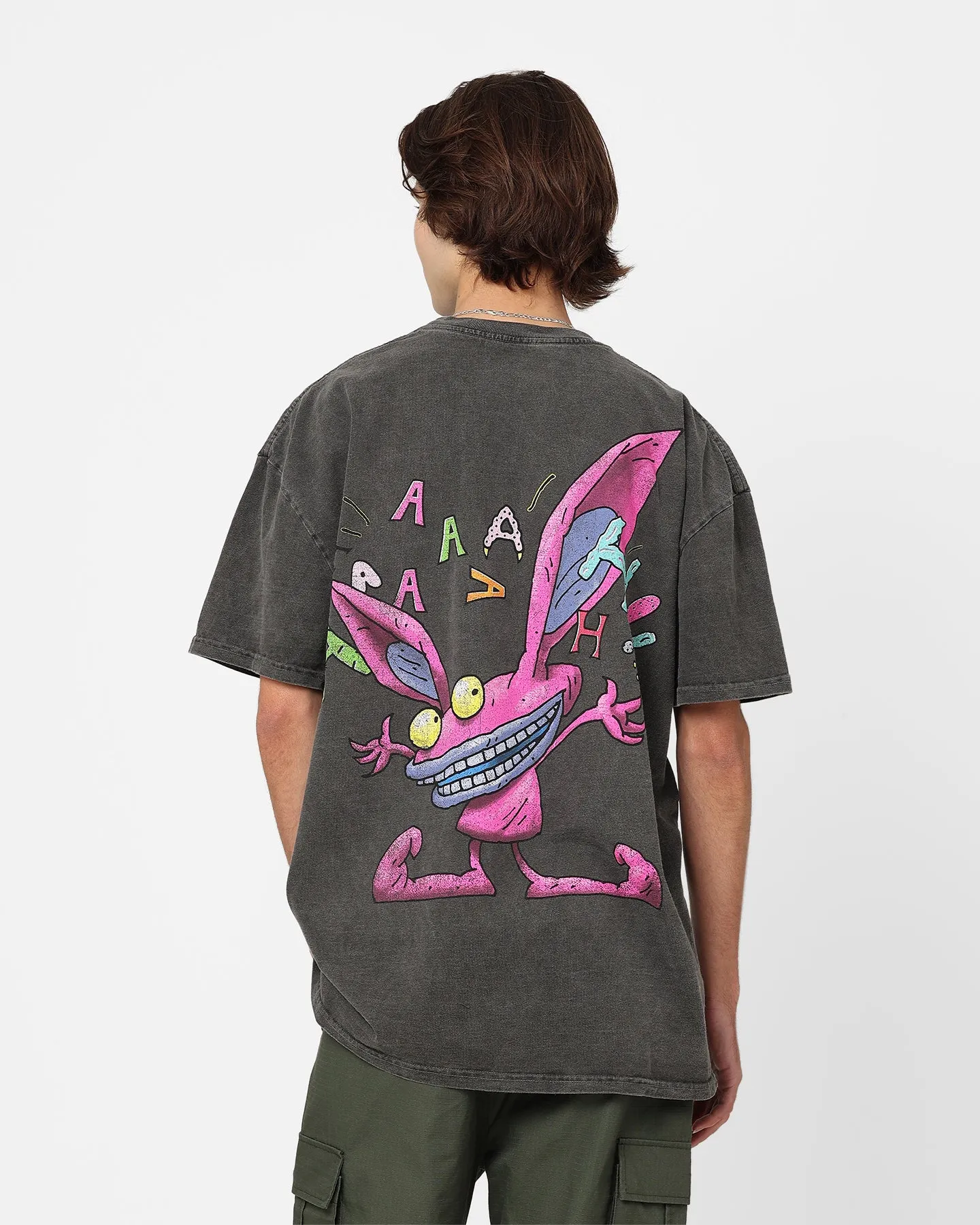 American Thrift x Aaahh!!! Real Monsters Monsters Heavyweight Vintage T-Shirt Black Wash