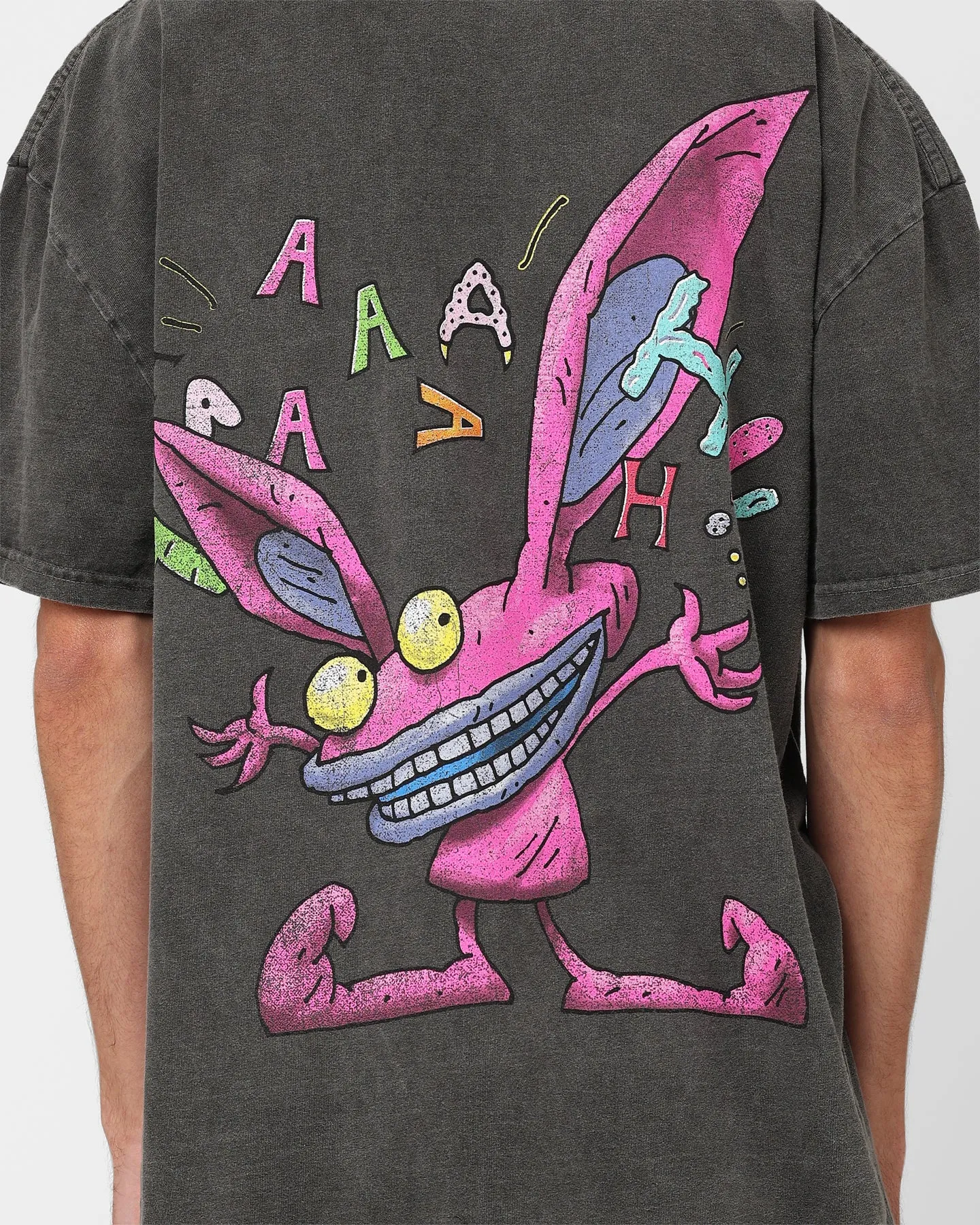 American Thrift x Aaahh!!! Real Monsters Monsters Heavyweight Vintage T-Shirt Black Wash