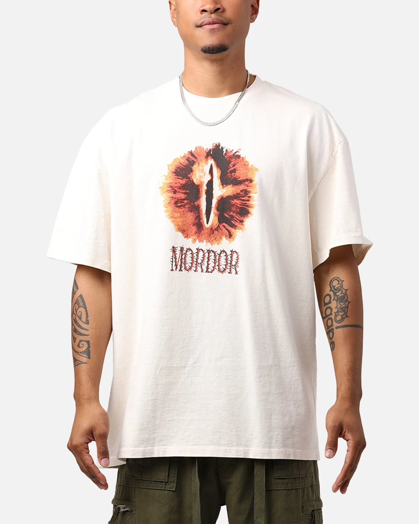 American Thrift X Lord Of The Rings Mordor Heavyweight T-Shirt Off White