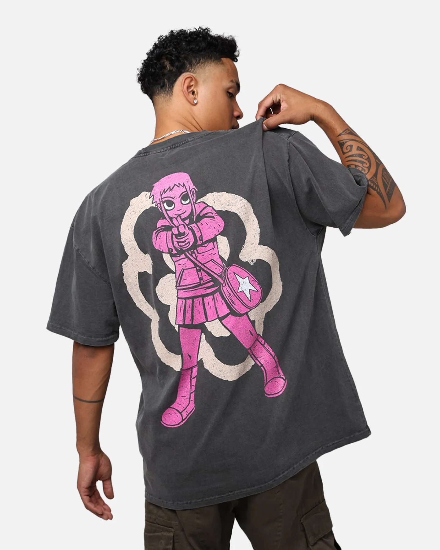 American Thrift X Scott Pilgrim Ramona Flowers Heavyweight Vintage T-Shirt Black Wash