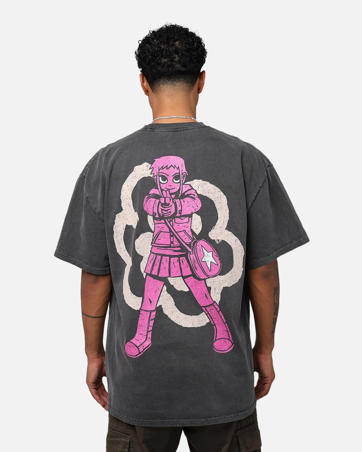 American Thrift X Scott Pilgrim Ramona Flowers Heavyweight Vintage T-Shirt Black Wash