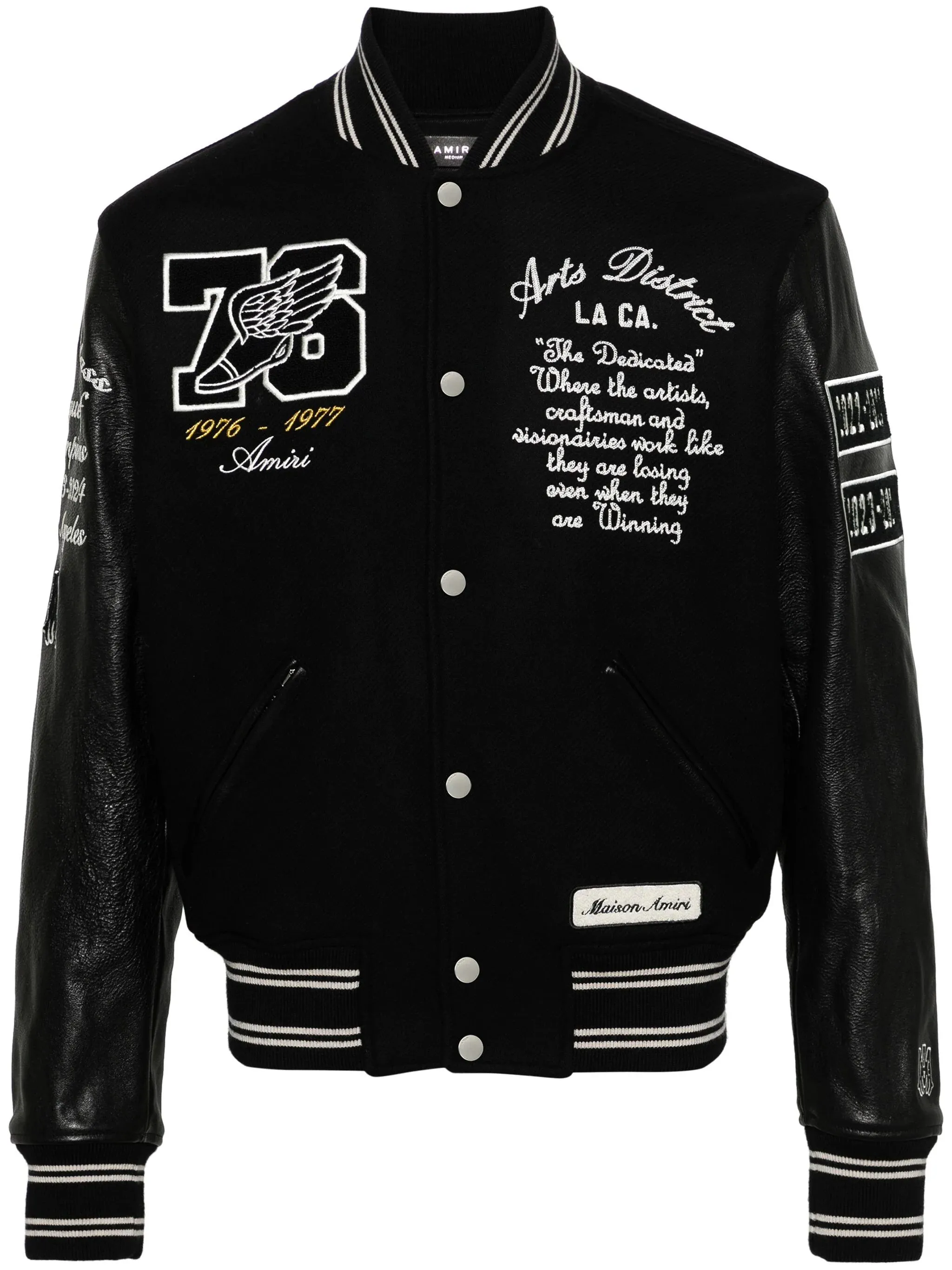 AMIRI - Eagle Varsity Leather Jacket