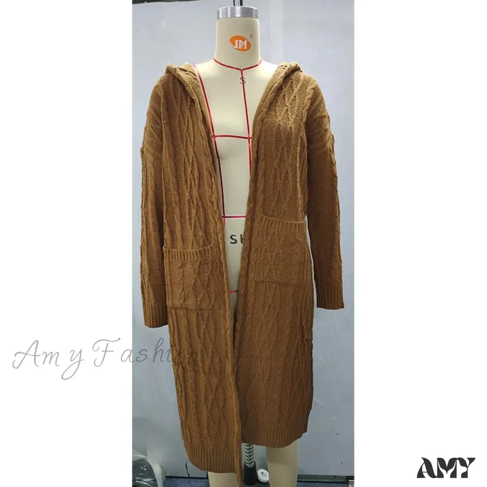 Amy Fashion - Fashion Women Cardigans Baggy Long Coat Chunky Knitted Sweater