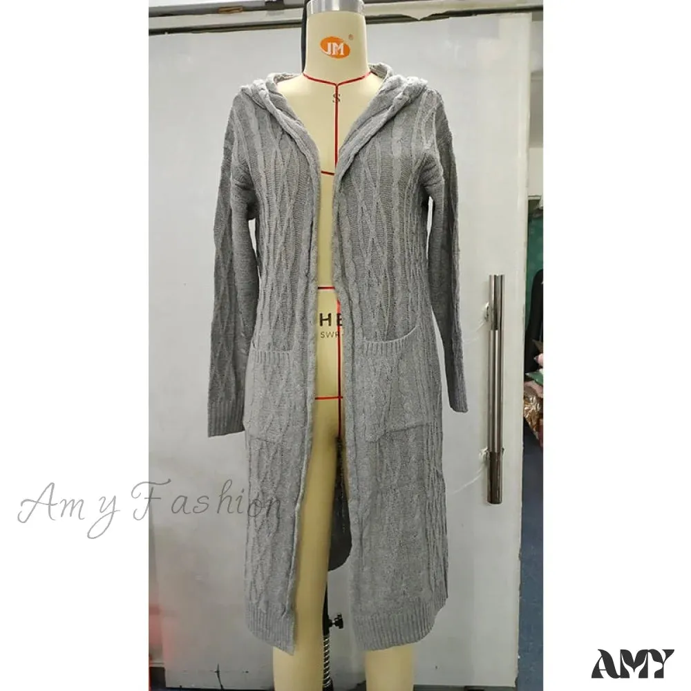 Amy Fashion - Fashion Women Cardigans Baggy Long Coat Chunky Knitted Sweater