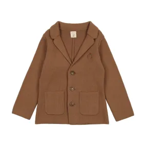 Analogie By Lil Legs Crest Knit Blazer Camel