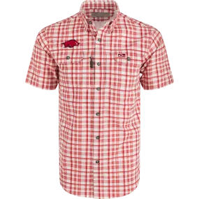 Arkansas Hunter Creek Windowpane Plaid Short Sleeve Shirt