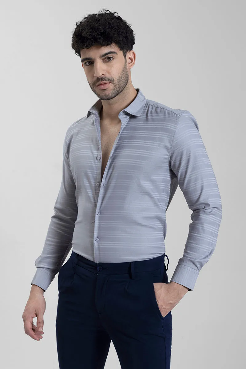 Barre Stripe Dusty Blue Shirt