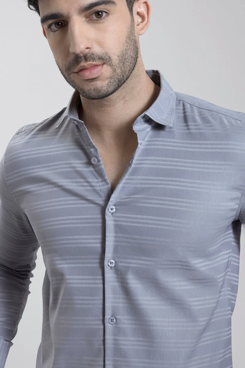 Barre Stripe Dusty Blue Shirt