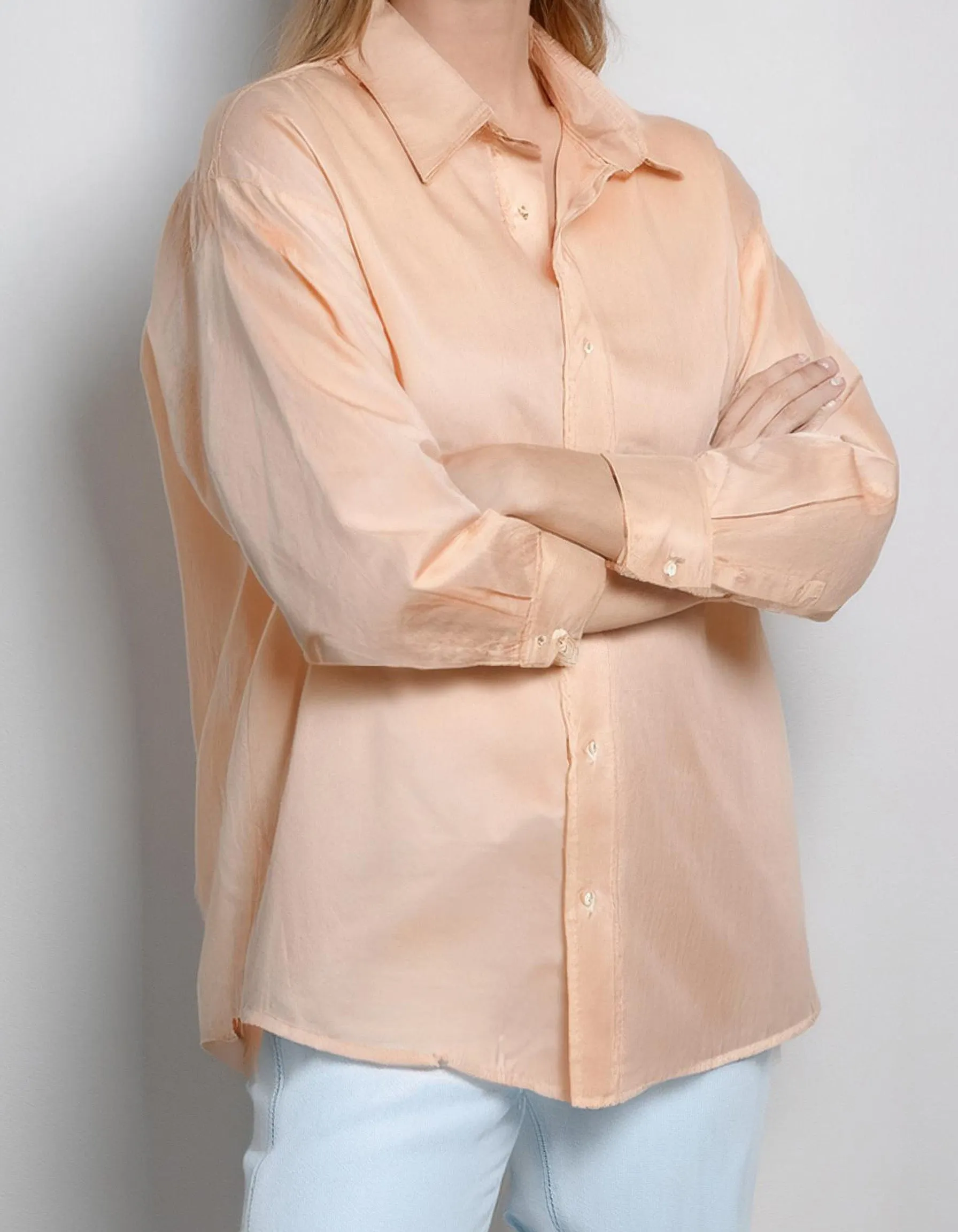 Beige Oversized Dress Shirt