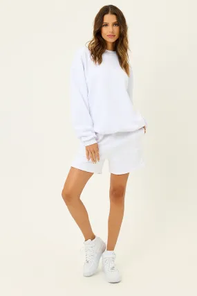 Bennie Oversized Crewneck Sweatshirt - White