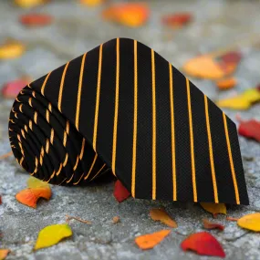 Black & Gold Perfect Pinstripe Necktie