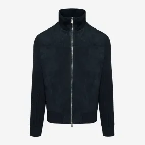 Brunello Cucinelli Suede & Cashmere Bomber Jacket