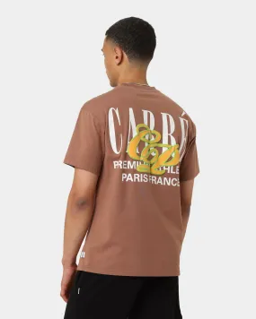 Carré Top Team Oversized T-Shirt Brown