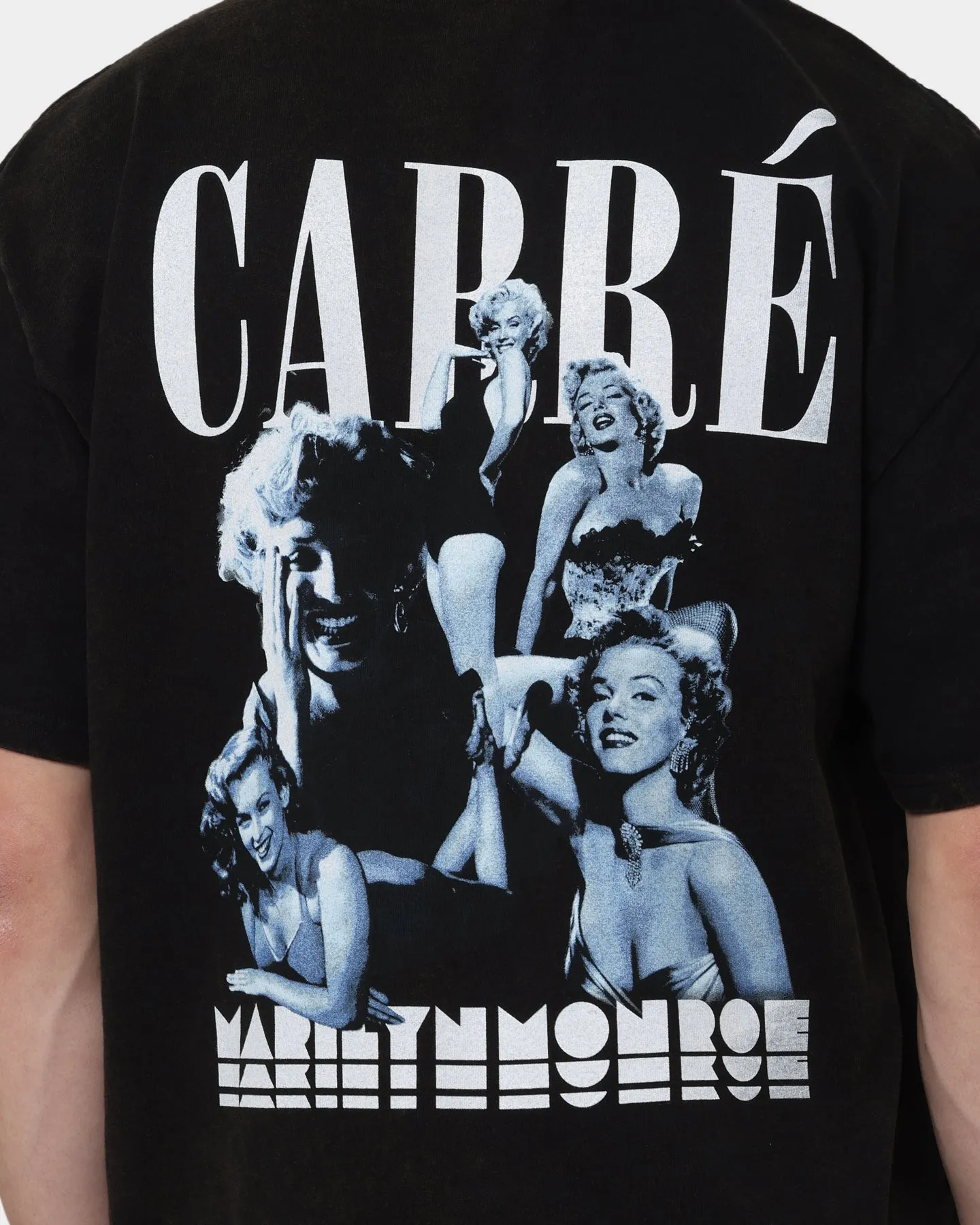 Carré X Marilyn Monroe Collage Vintage T-Shirt Washed Black