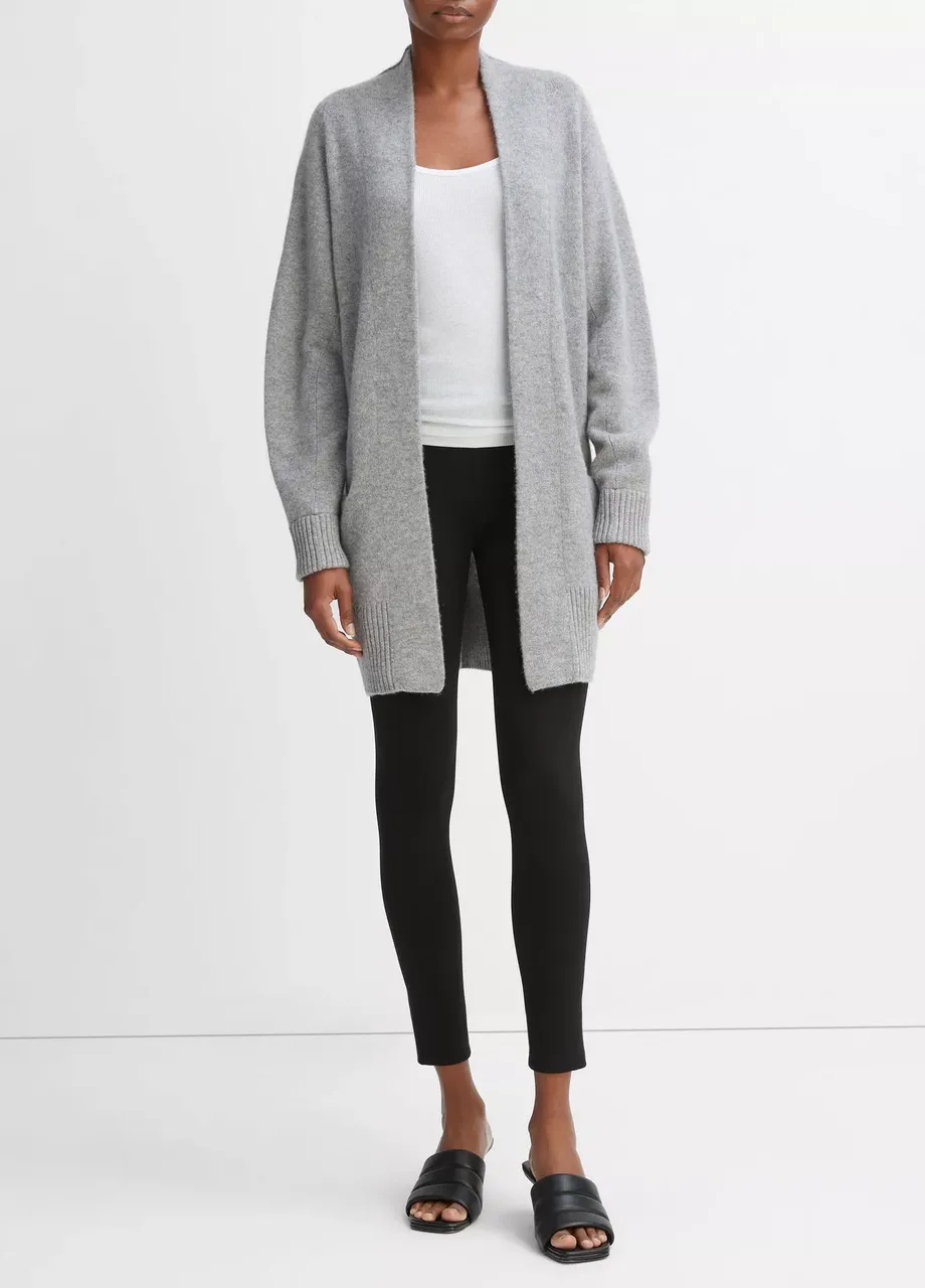 Cashmere Open-Front Cardigan