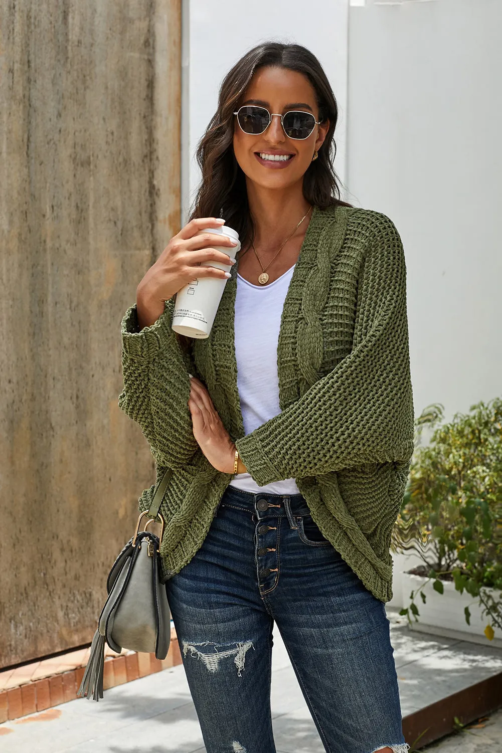 Chunky Cardigan - Green