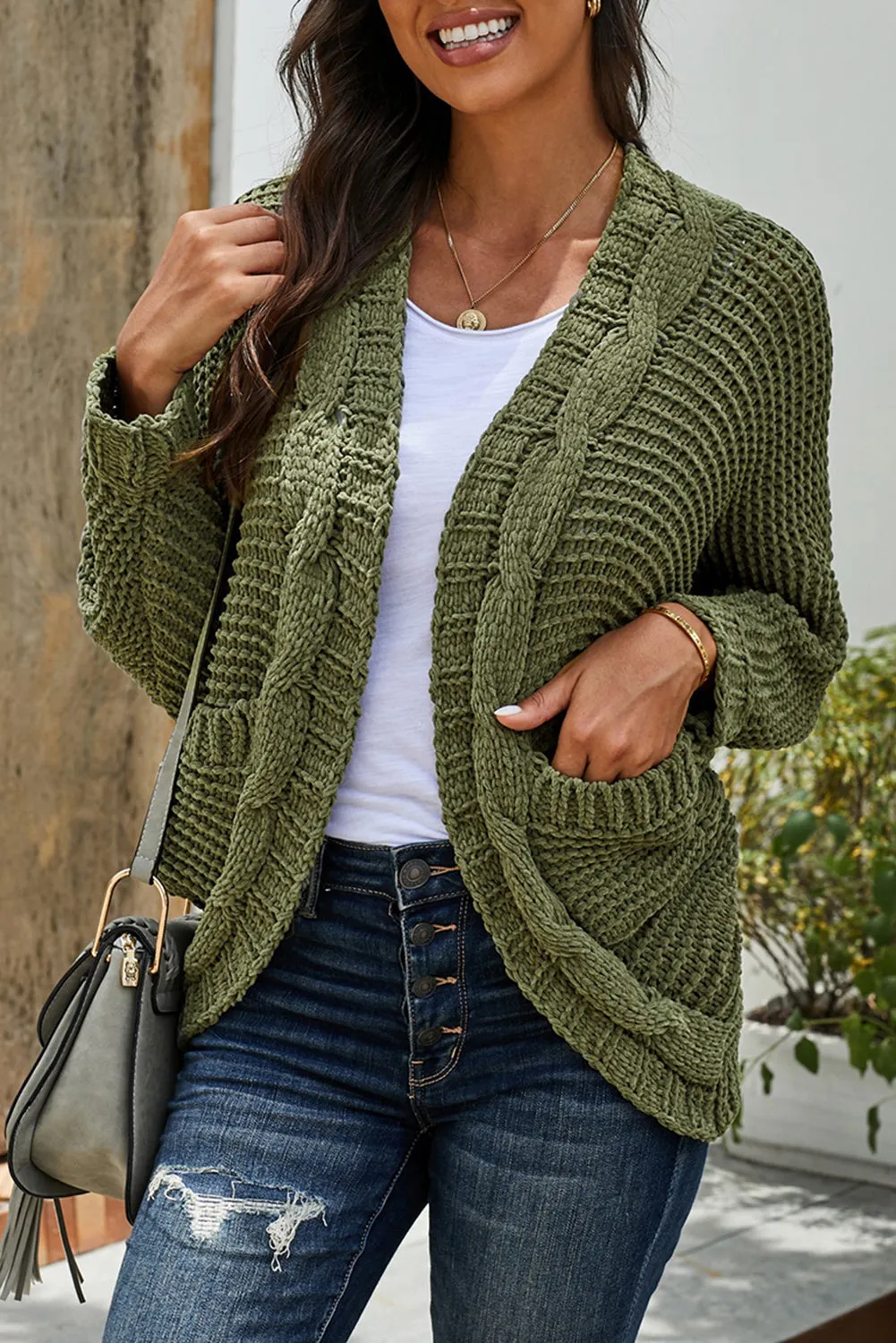 Chunky Cardigan - Green