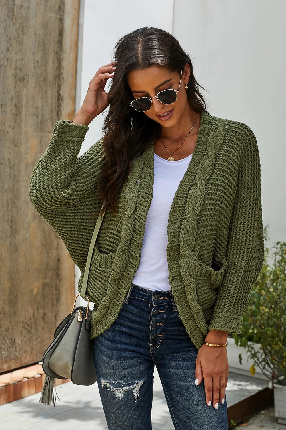 Chunky Cardigan - Green