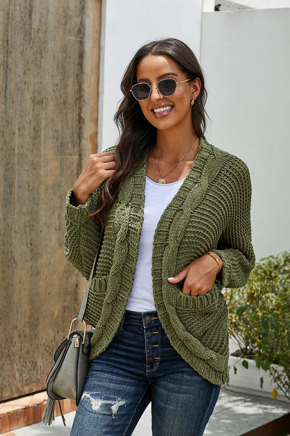 Chunky Cardigan - Green