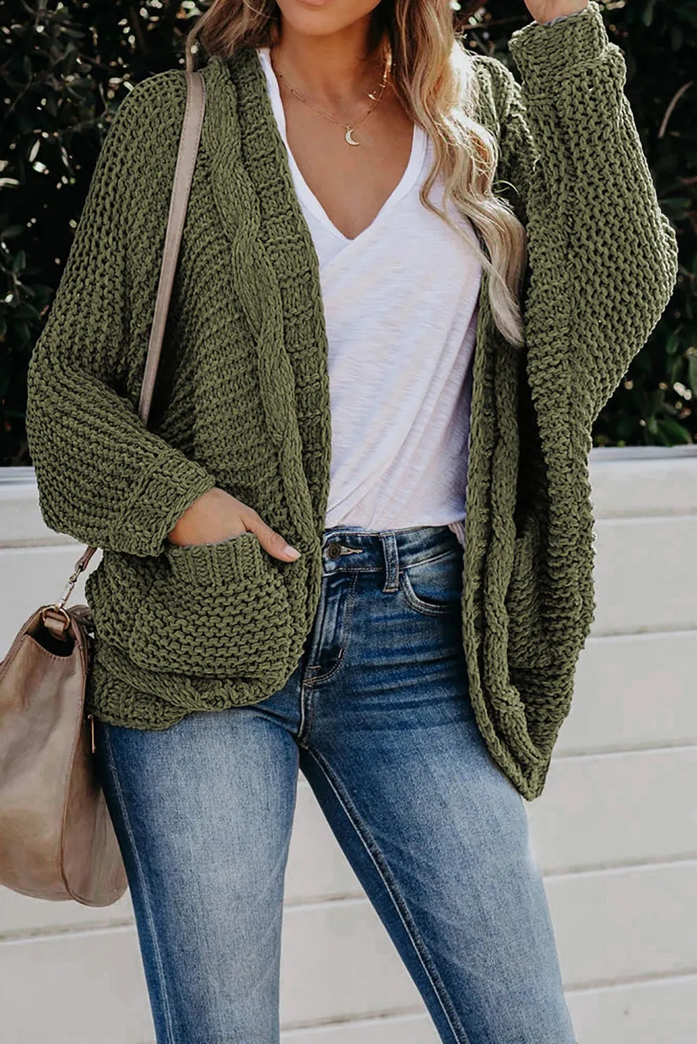 Chunky Cardigan - Green