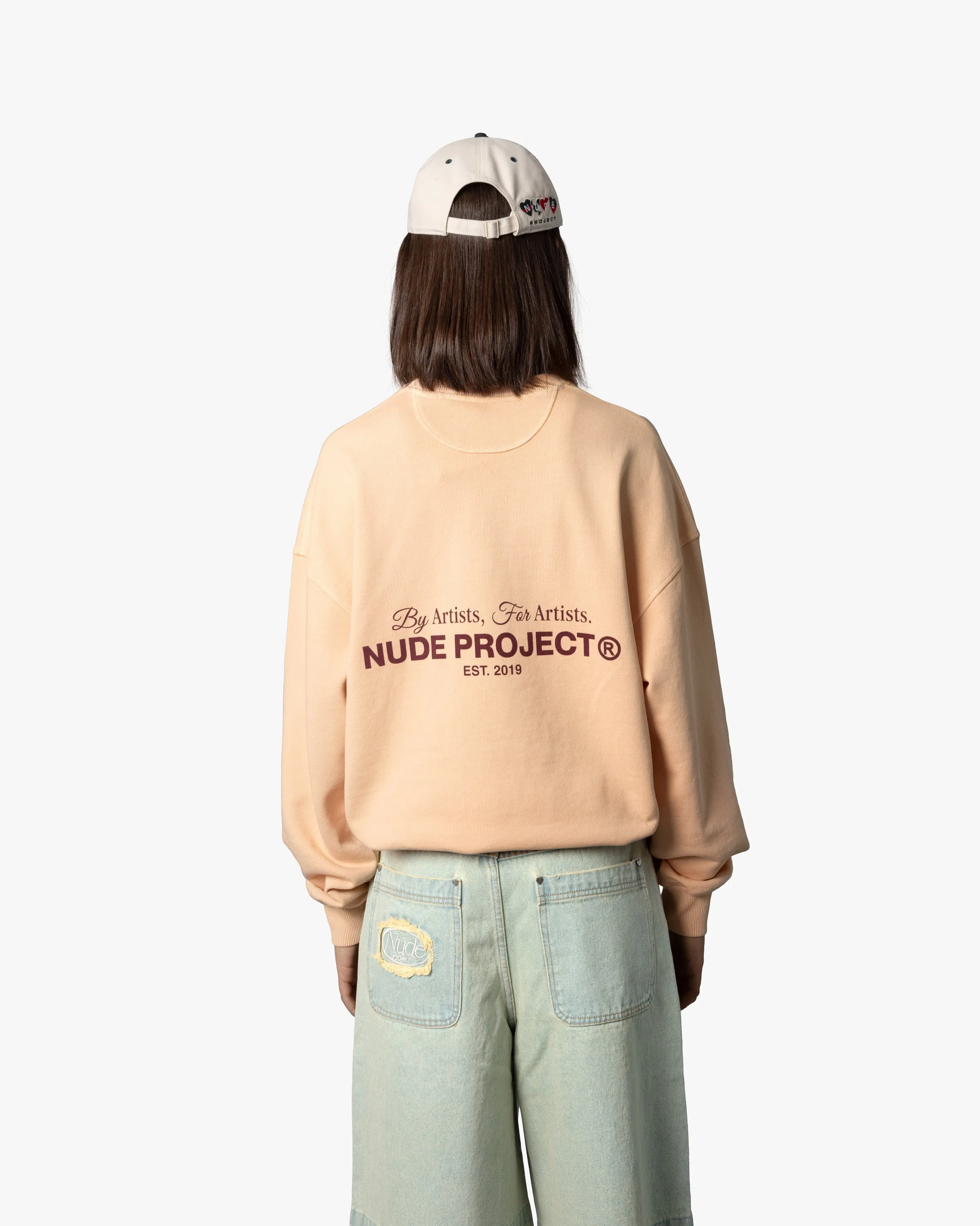 CULT*CREWNECK GARMENT DYE PEACH