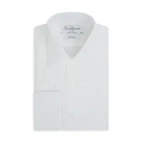 Dewitt White Pleated Dress Shirt