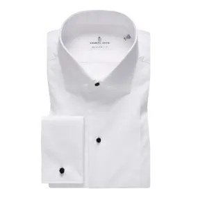 Emanuel Berg White Twill Modern Fit Formal Shirt