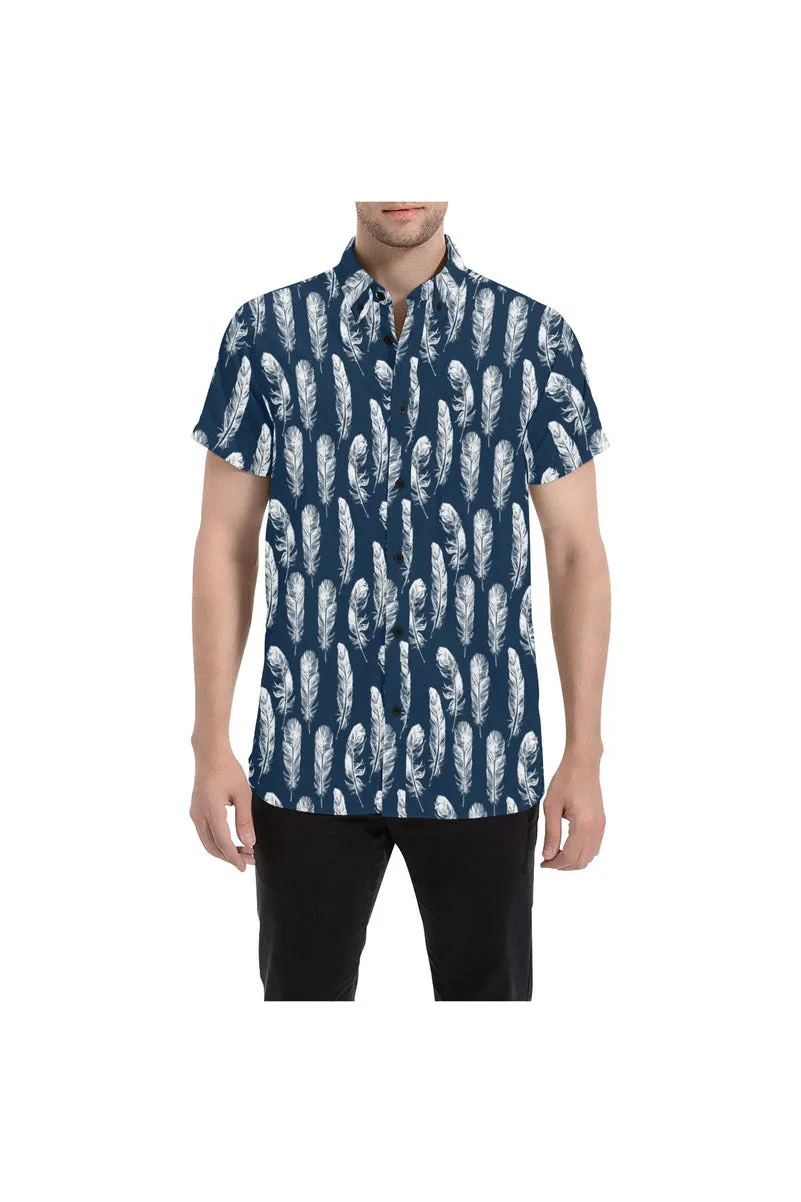 Feathers Men's All Over Print Short Sleeve Shirt (Model T53)