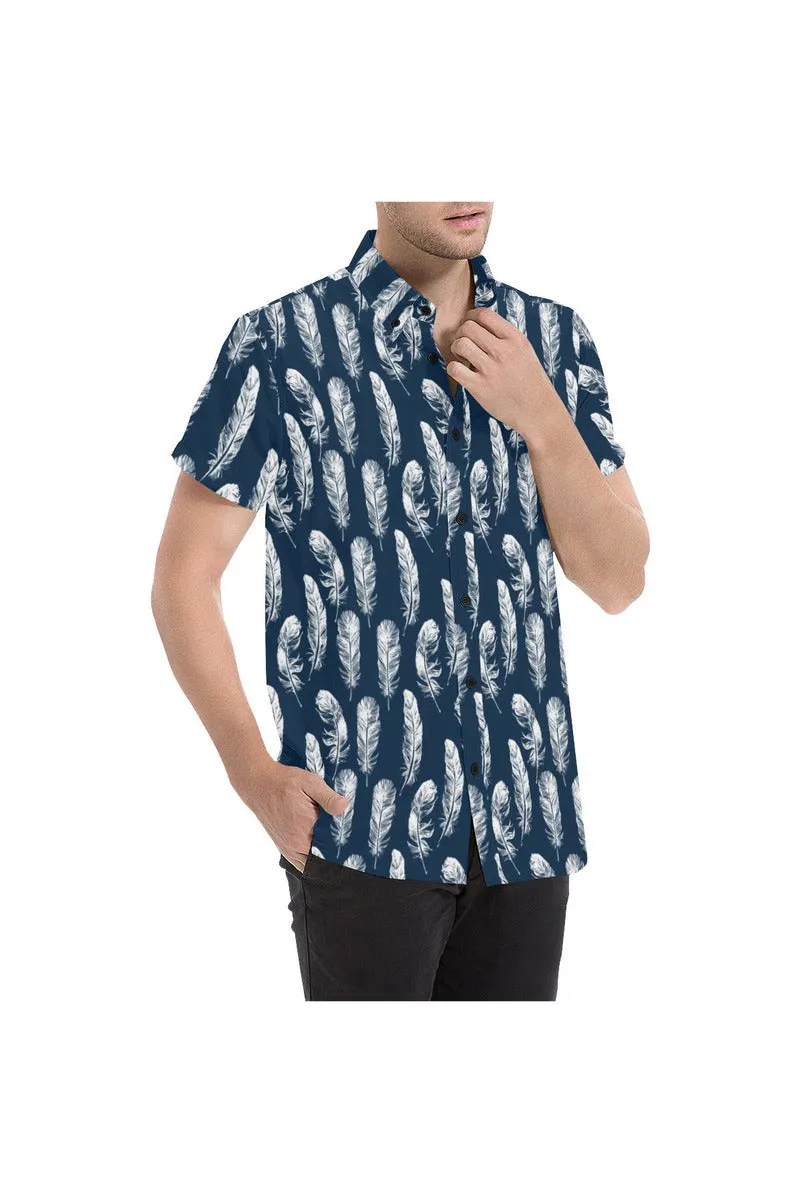 Feathers Men's All Over Print Short Sleeve Shirt (Model T53)