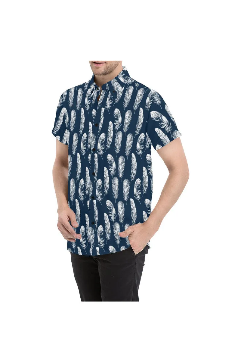 Feathers Men's All Over Print Short Sleeve Shirt (Model T53)