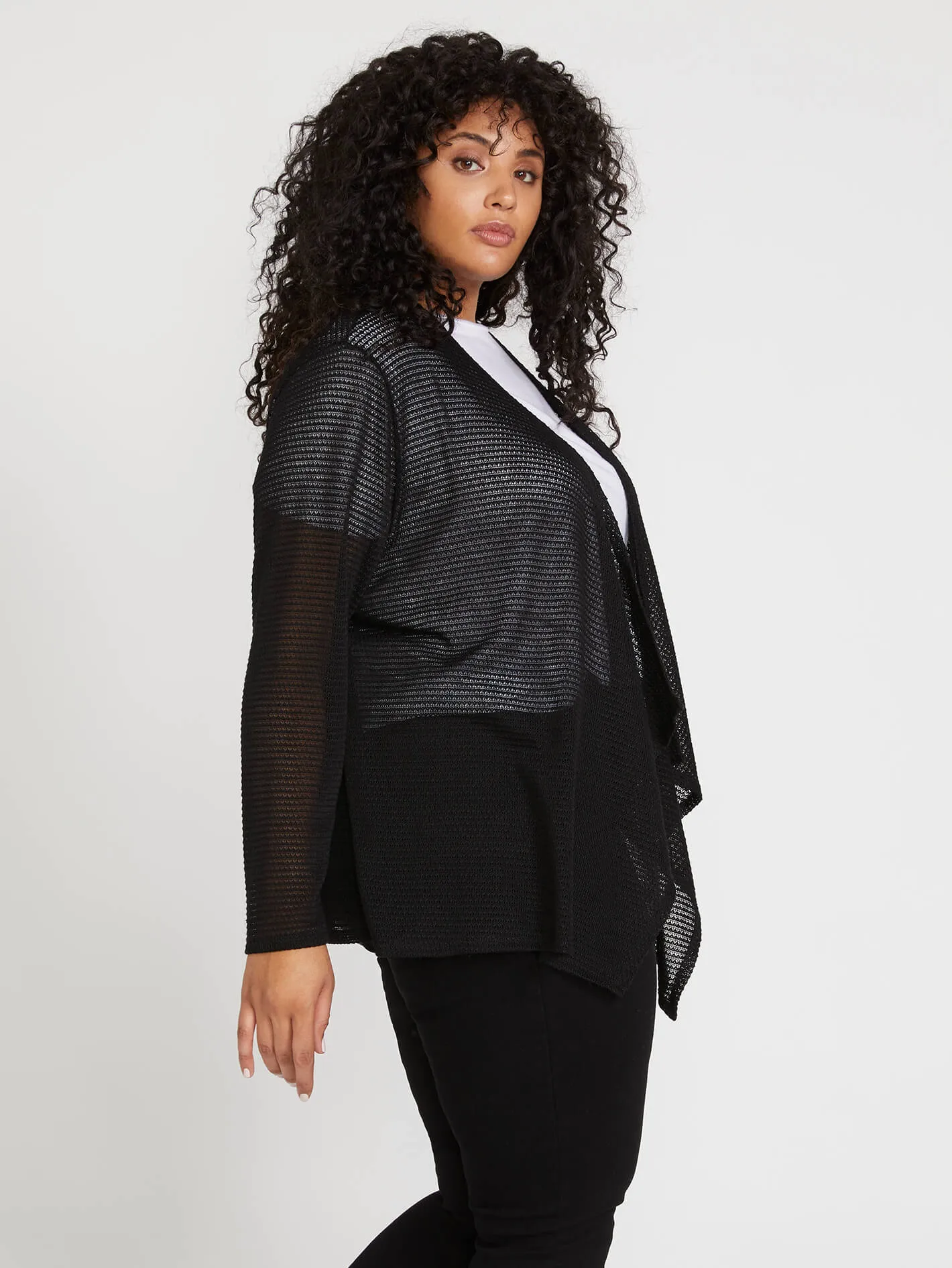 Go Go Wrap Plus Size Cardigan - Black