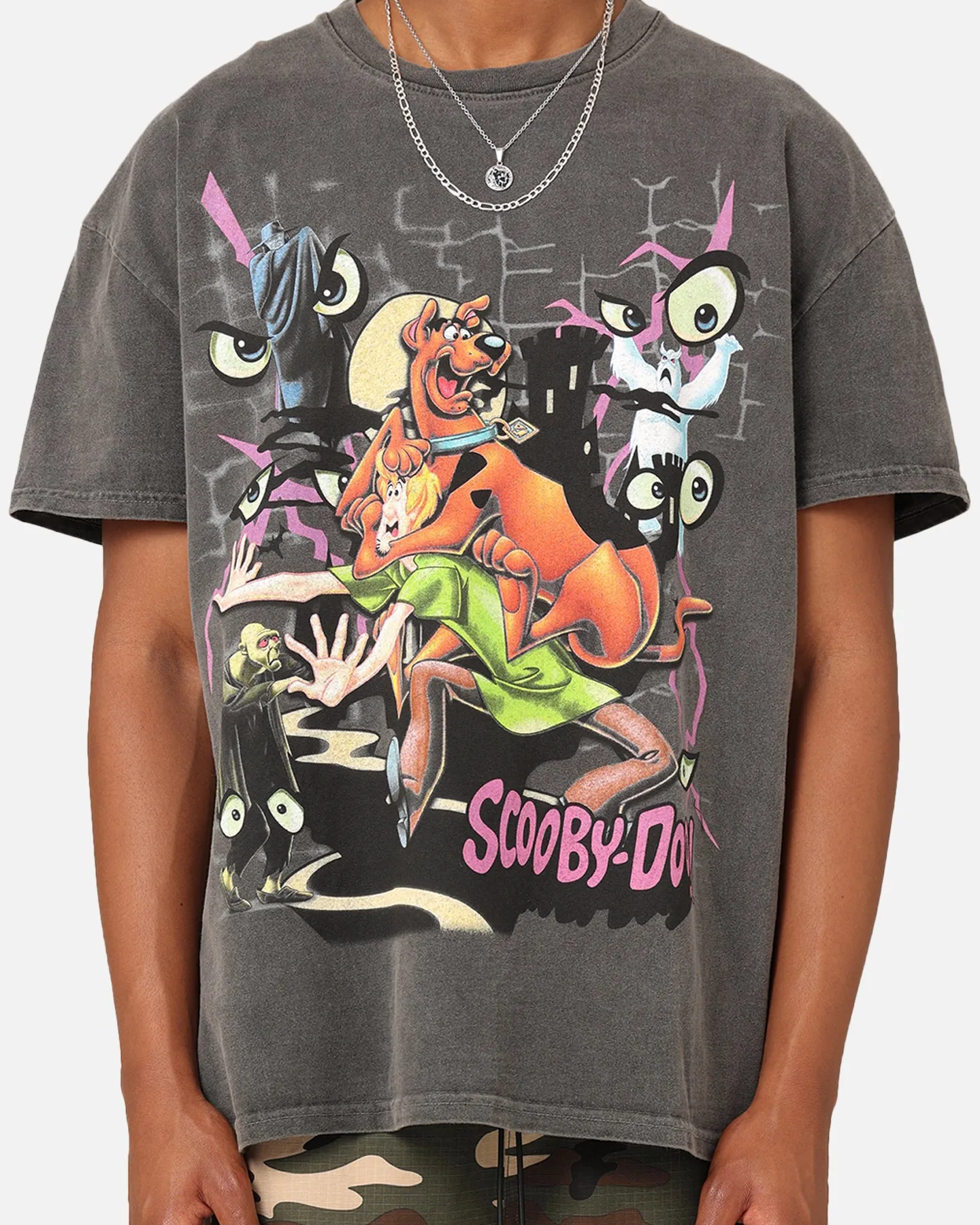 Goat Crew X Scooby-Doo Ruh Roh Heavyweight Vintage T-Shirt Black Wash