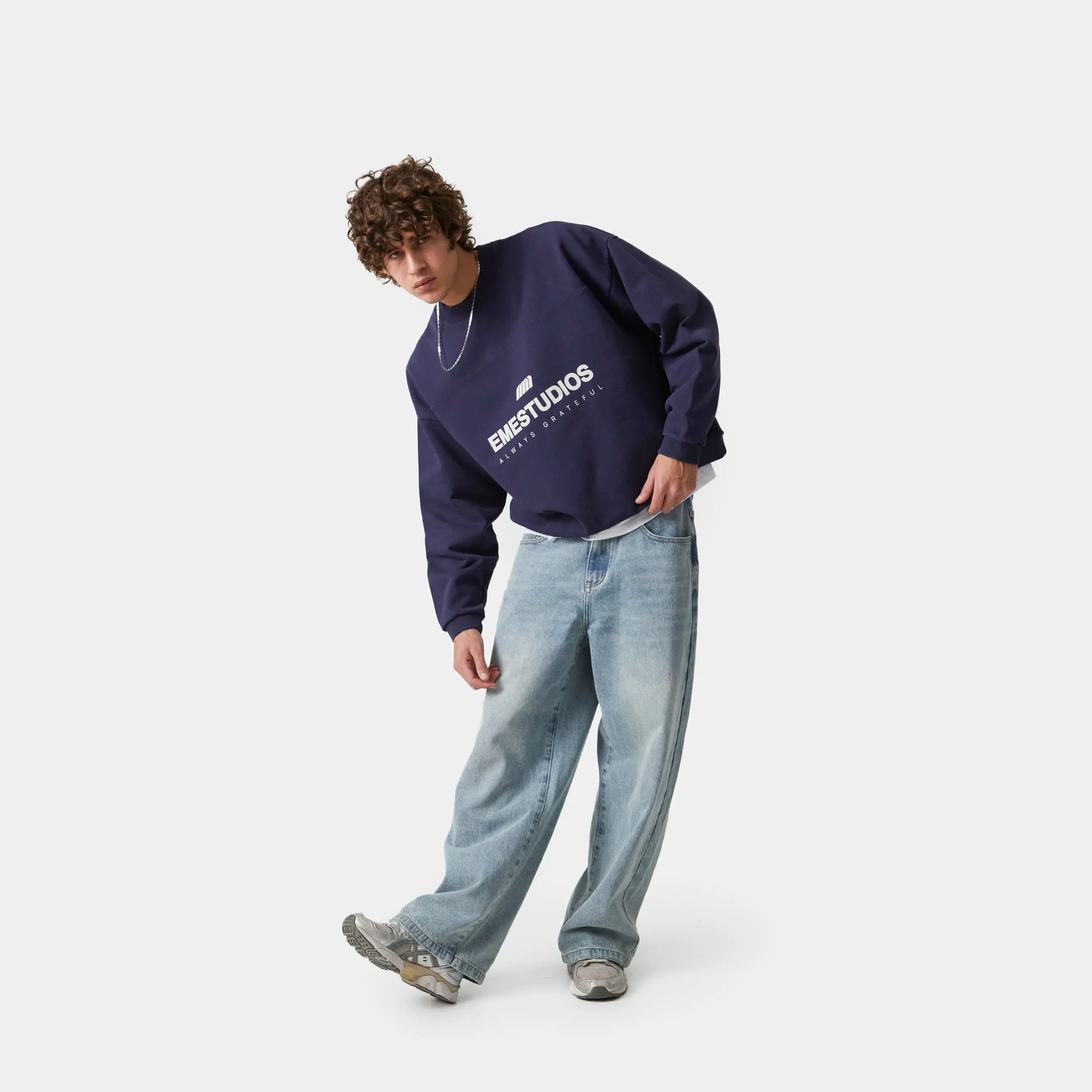 Hallmark Navy Oversized Crewneck