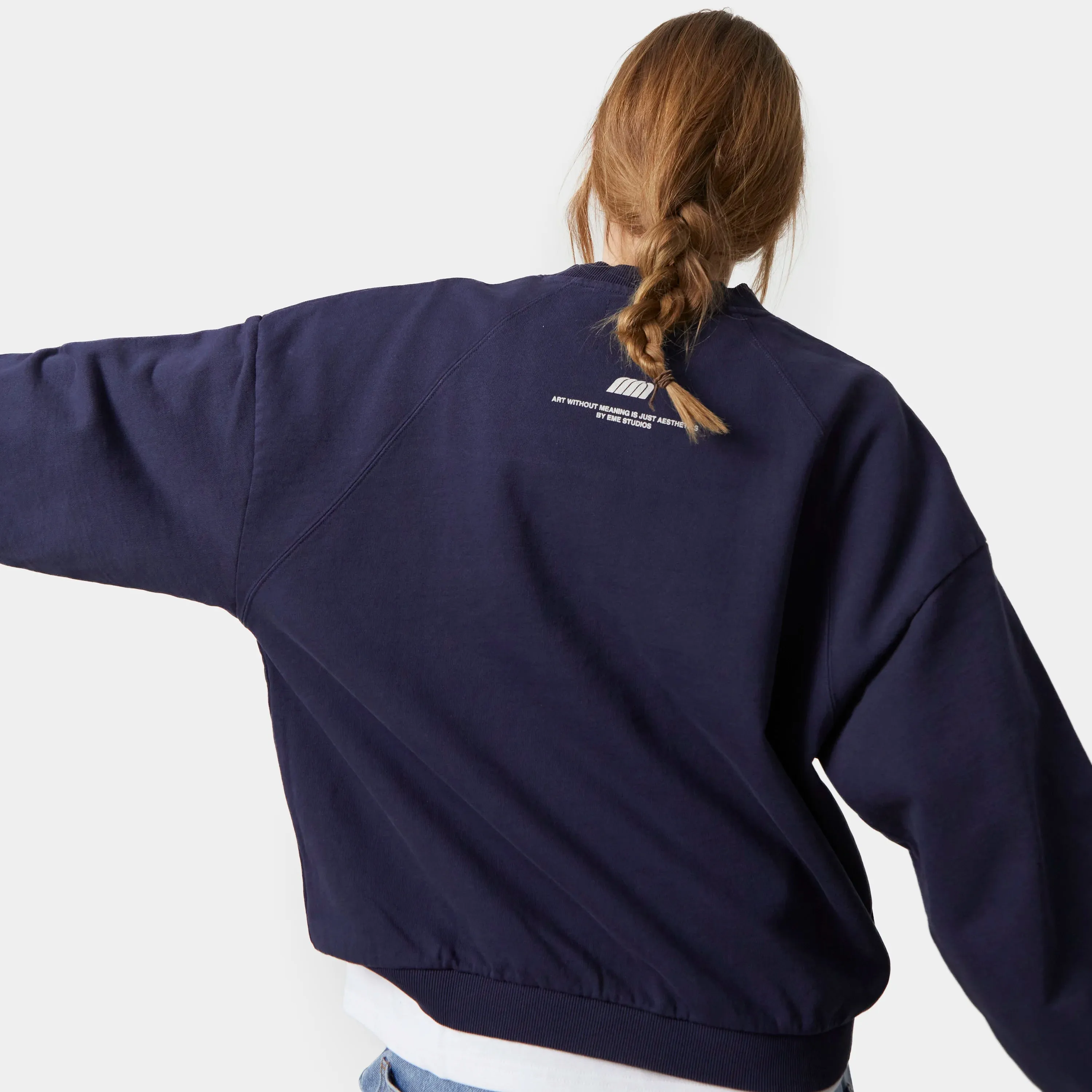 Hallmark Navy Oversized Crewneck