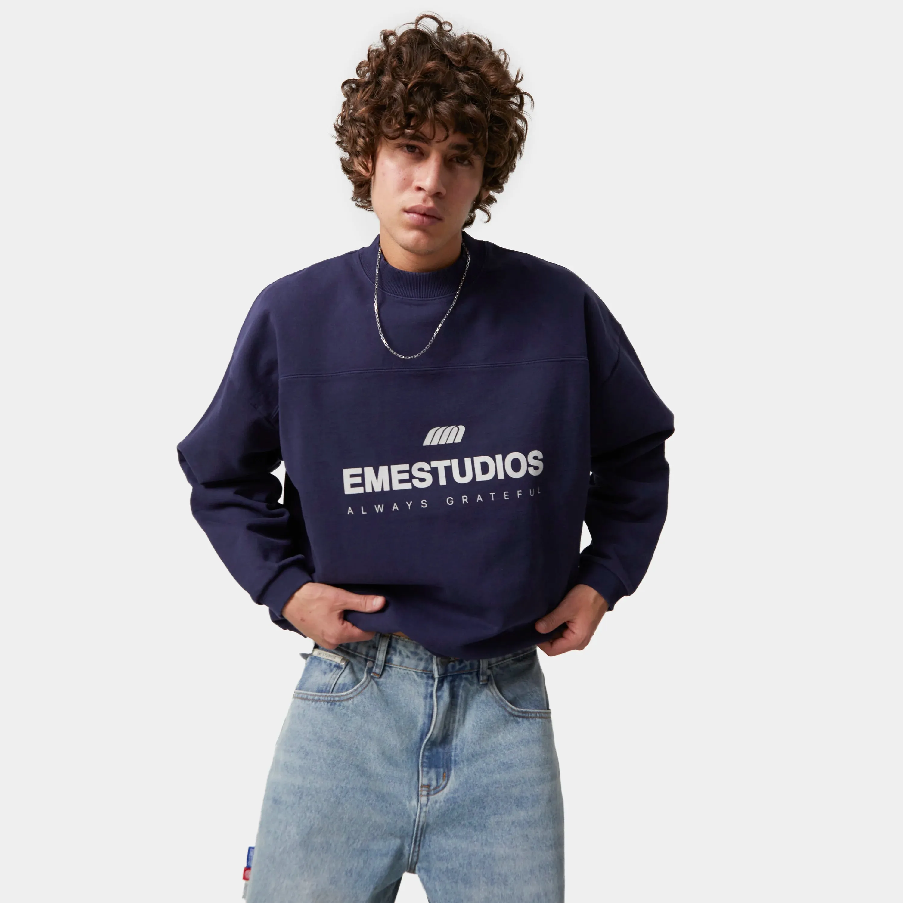 Hallmark Navy Oversized Crewneck