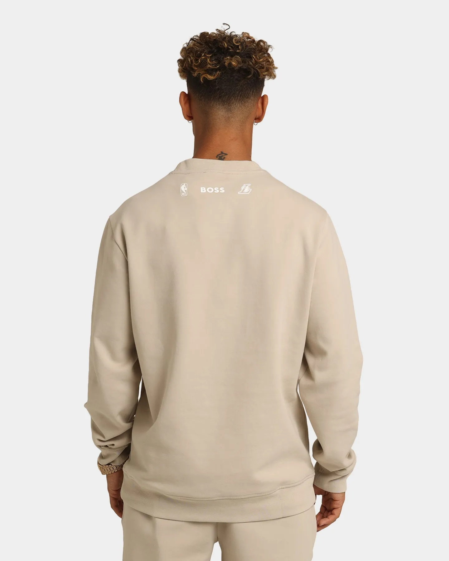 Hugo Boss Hugo Boss X NBA Basic Los Angeles Lakers Crewneck Sweatshirt Light Beige