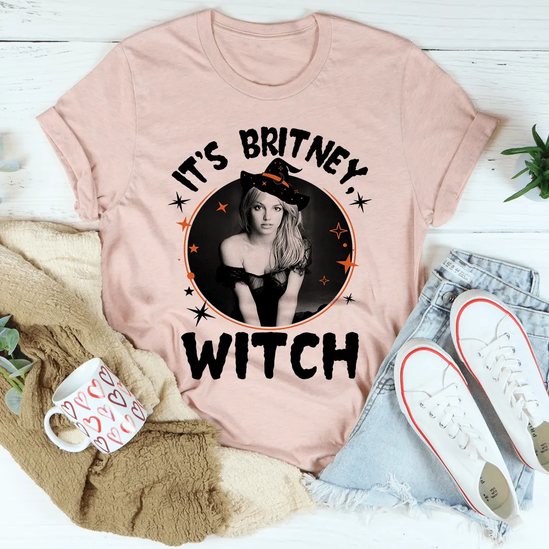 It's Britney Witch Halloween Graphic T-Shirt | White or Pink