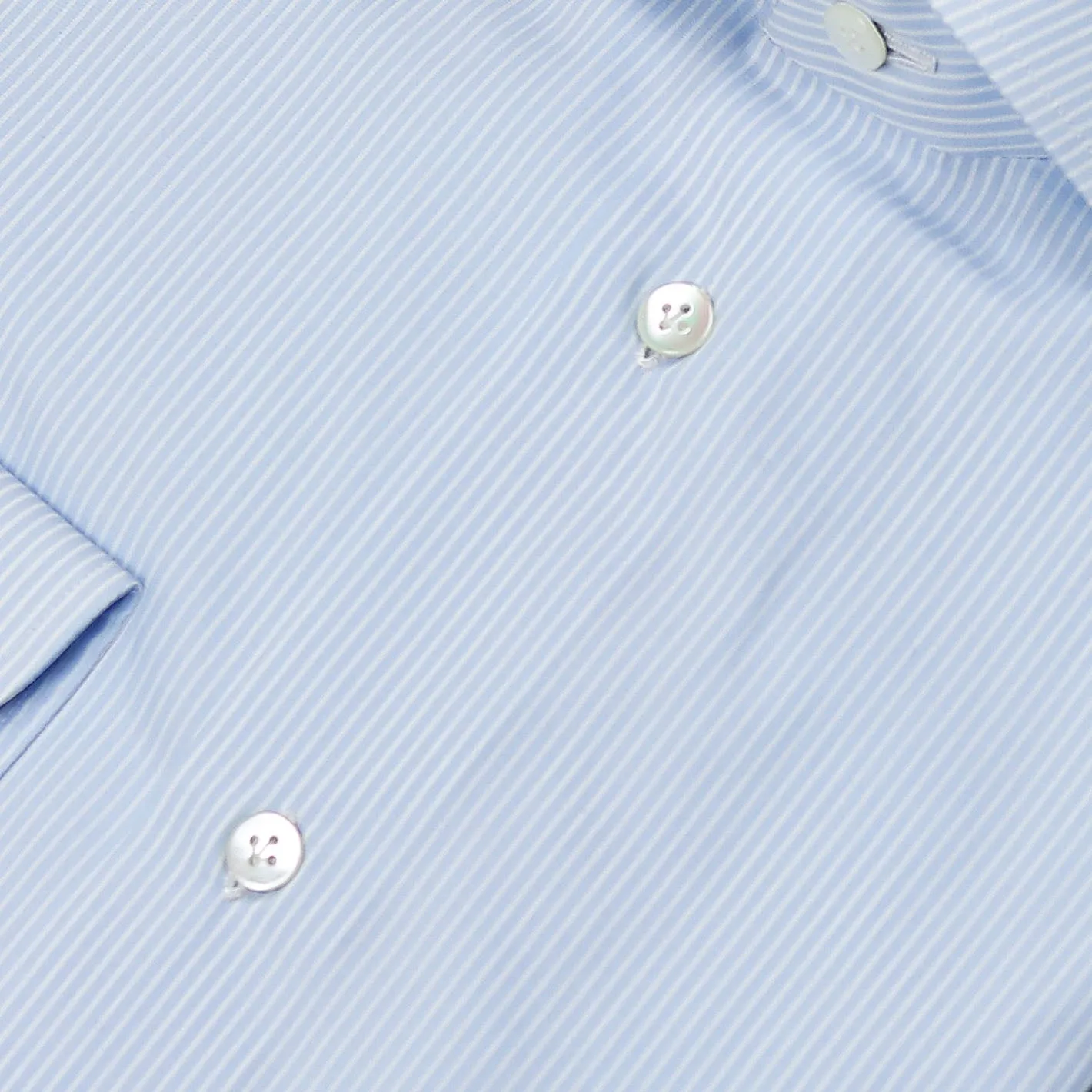 Light Blue Striped Semi-cutaway Shirt