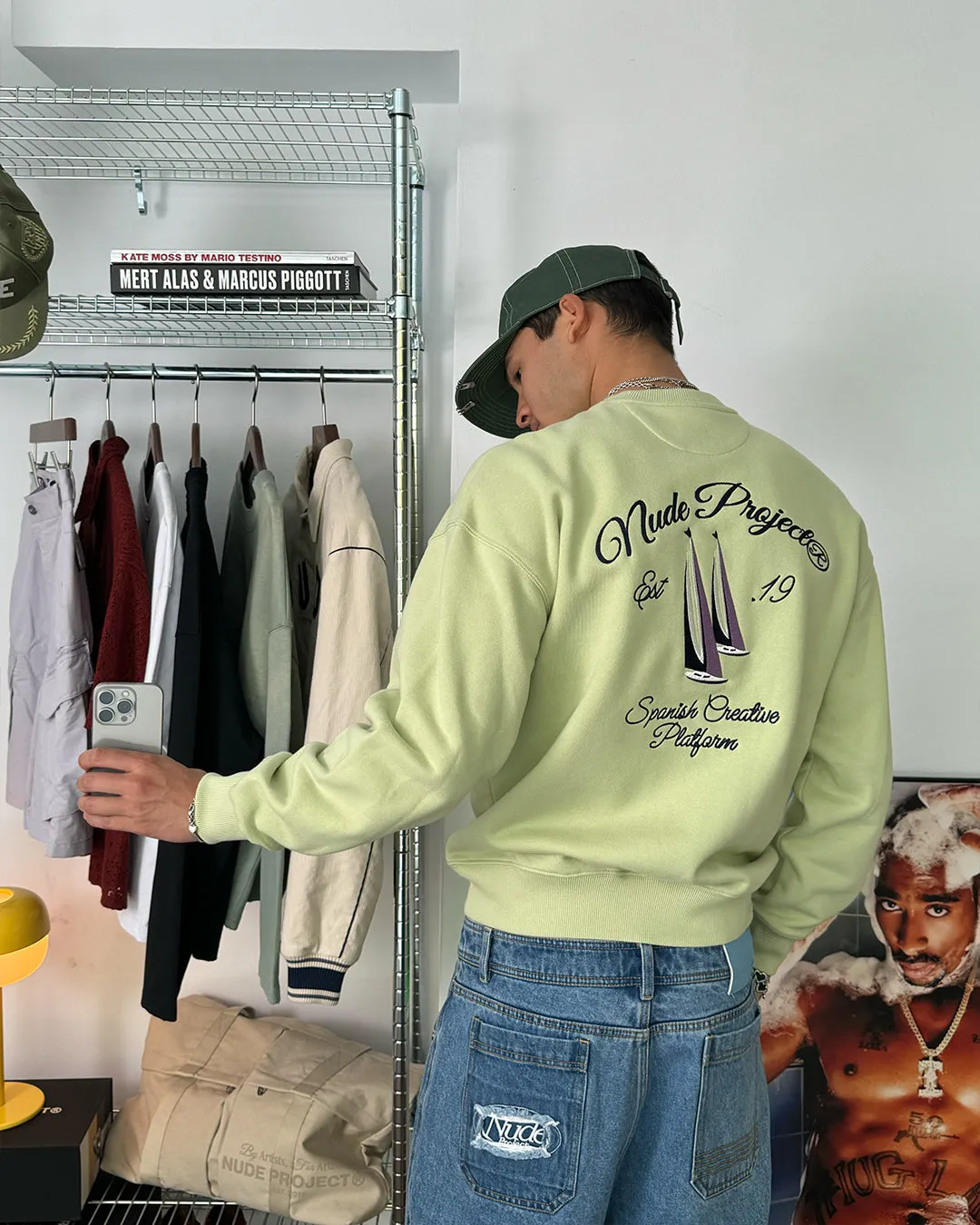 LIL BOAT CREWNECK PALE GREEN