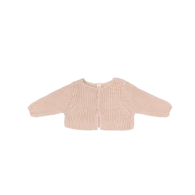 Lilette By Lil Legs Chunky Knit Shrug Powder Pink