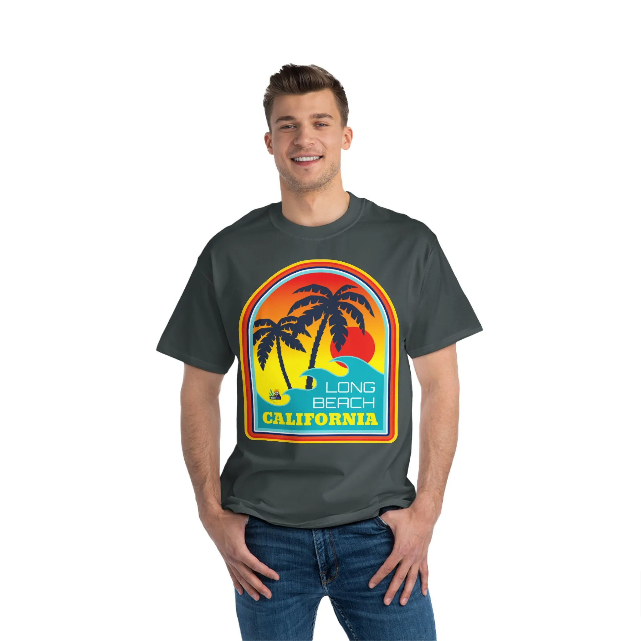 Long Beach Surf California Unisex Heavyweight Tee