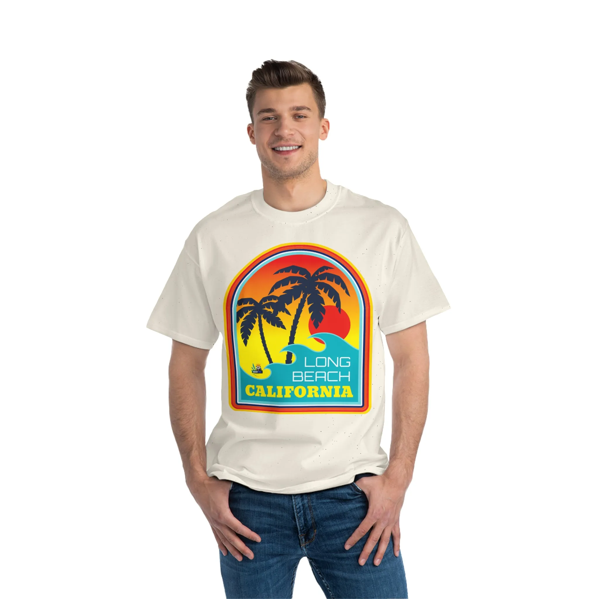 Long Beach Surf California Unisex Heavyweight Tee