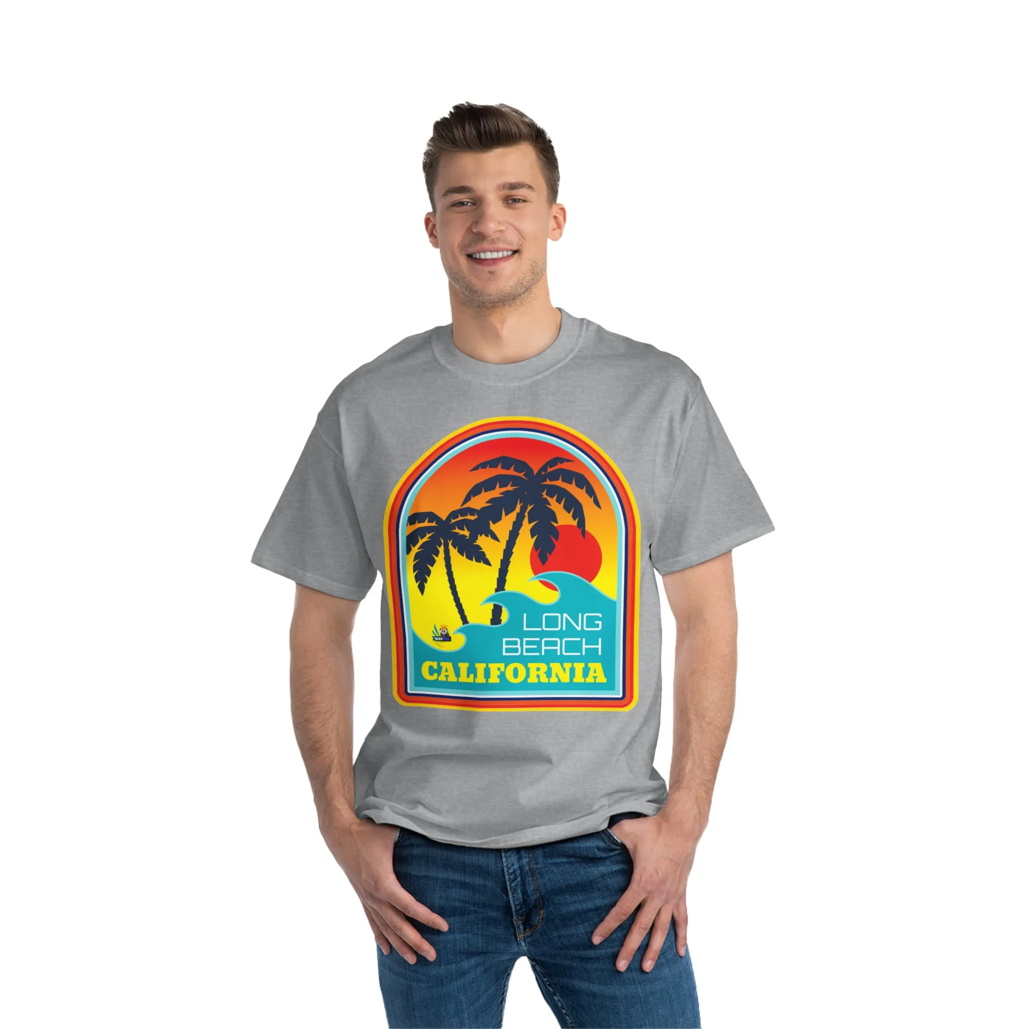 Long Beach Surf California Unisex Heavyweight Tee