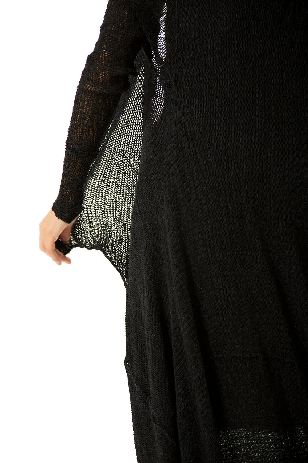 Long Einvo Cardigan - Dark Indigo Blue