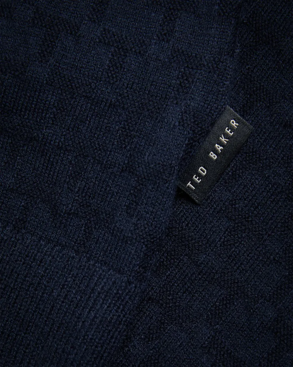 Mahani Short Sleeve T Textured Polo Shirt Navy