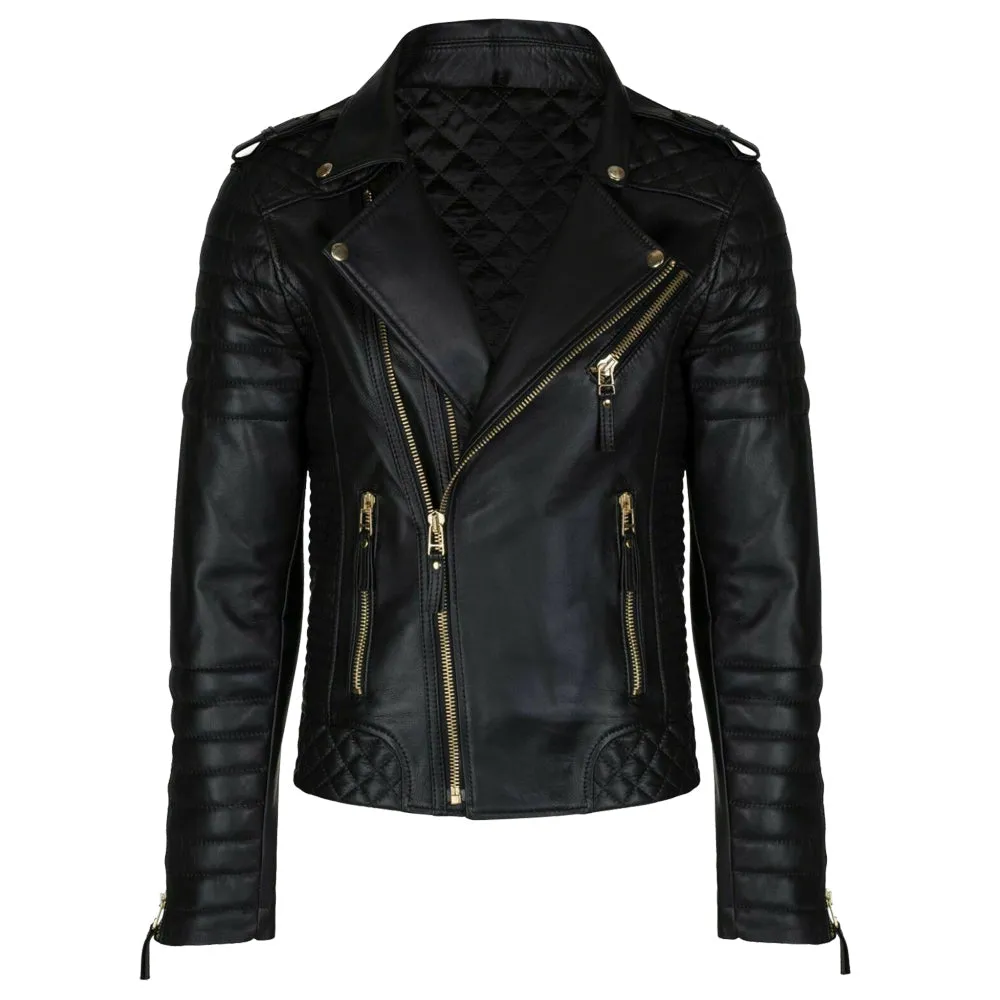 Men Black Fashion Leather Jacket