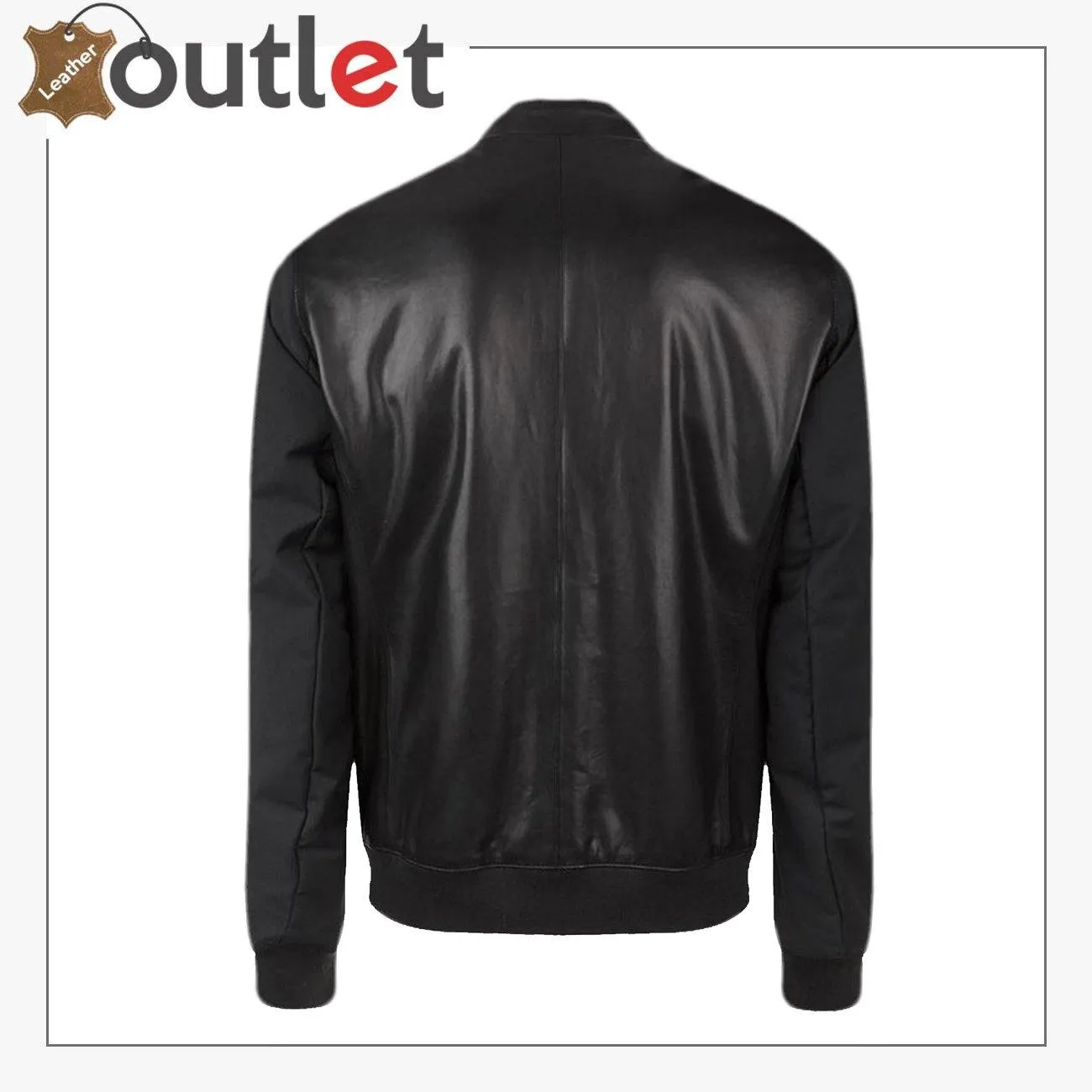 Men Pure Black Bomber Jacket