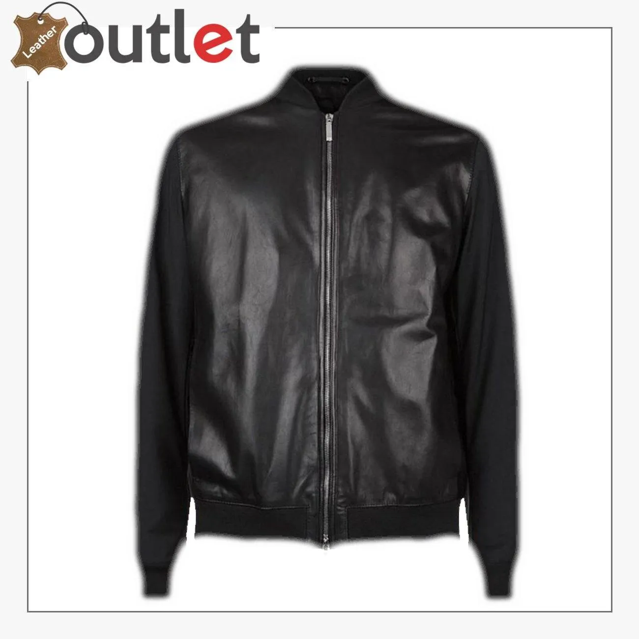 Men Pure Black Bomber Jacket